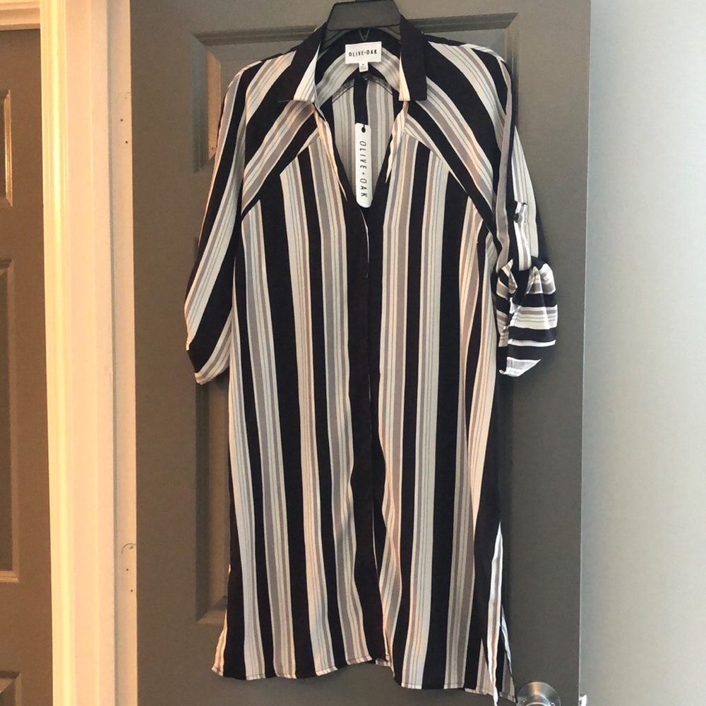 Stripe Shirt Dress